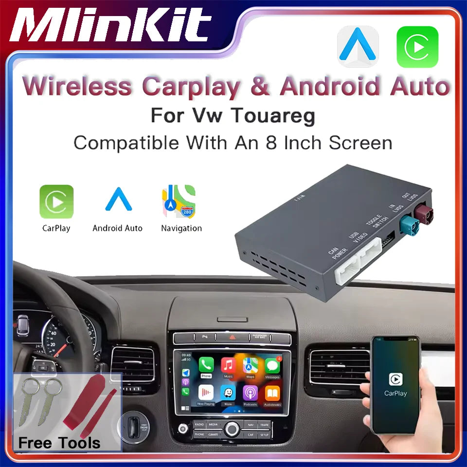 Wireless Carplay Android auto Modification Module for Volkswagen RNS 850 Touareg 2010-2018