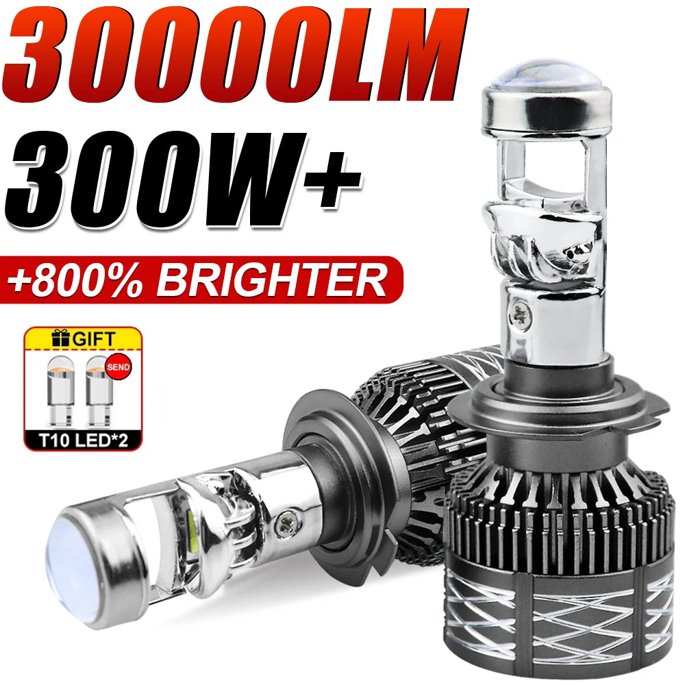 H4 H7 H11 Led Projector Lens Bulb HB3 9005 9006 HB4 Car Headlight Canbus High Power 6000K