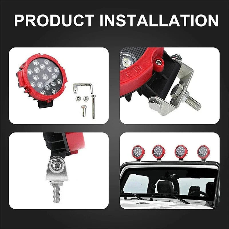 12V 150W Bright LED Light Off Road 4x4 Spotlight Car Headlight Work Spot Lamp Automotive C
