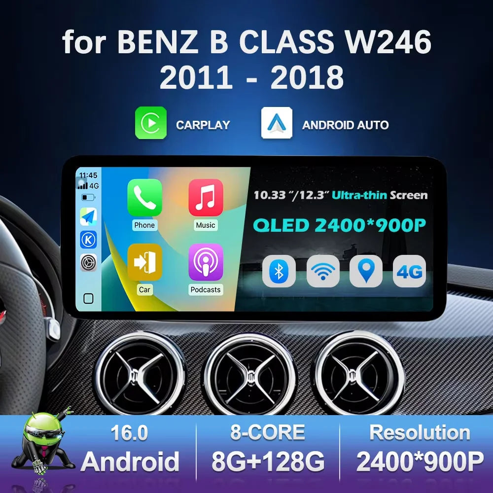 Auto Accessories Car Radio Video Multimedia Player for BENZ B CLASS W246 2011 - 2018 Andro