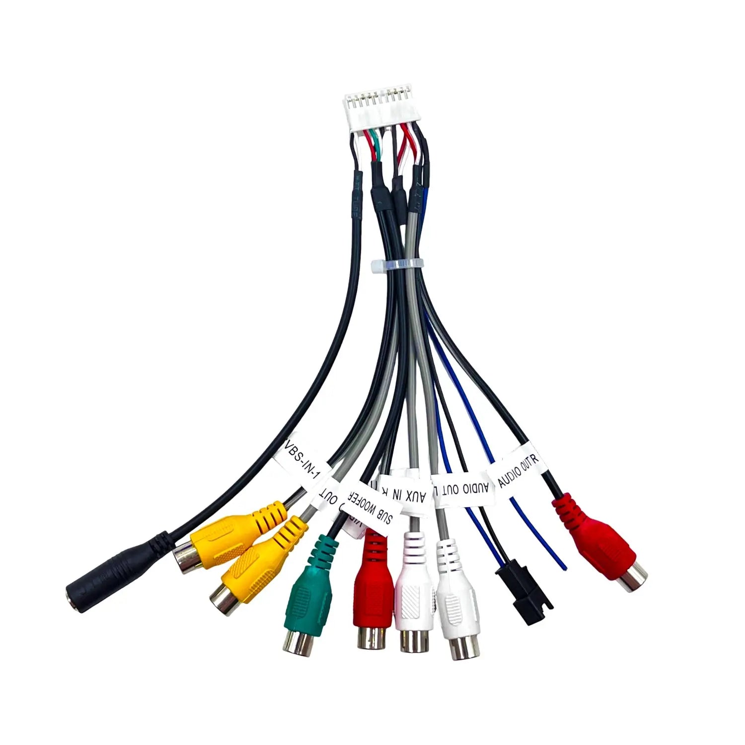 Universal 20 Pin RCA Cable for Android Car Stereo Radio Subwoofer Amp Output AUX Adapter W