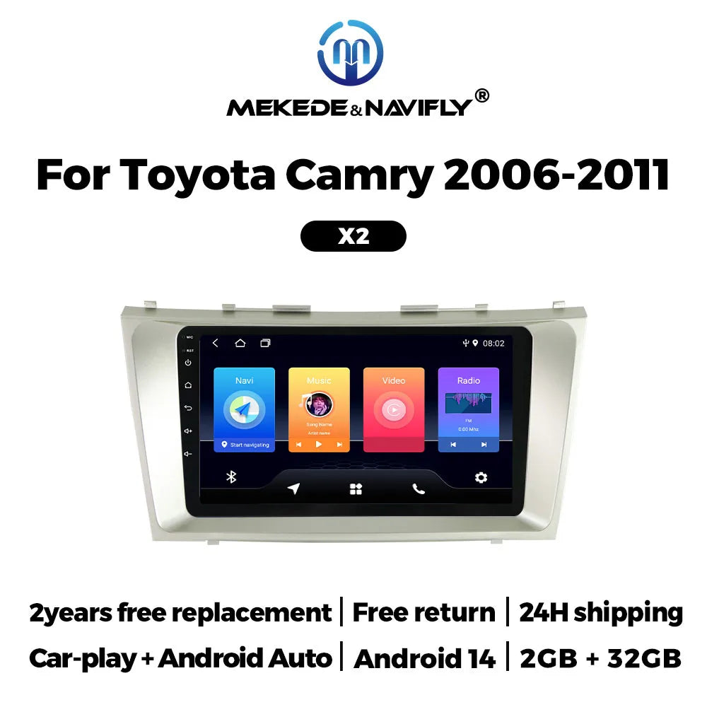 For TOYOTA CAMRY 2006-2011 Android System Wireless CarPlay 9inch Car Radio Navigation Mult | AUTOKITSHOP