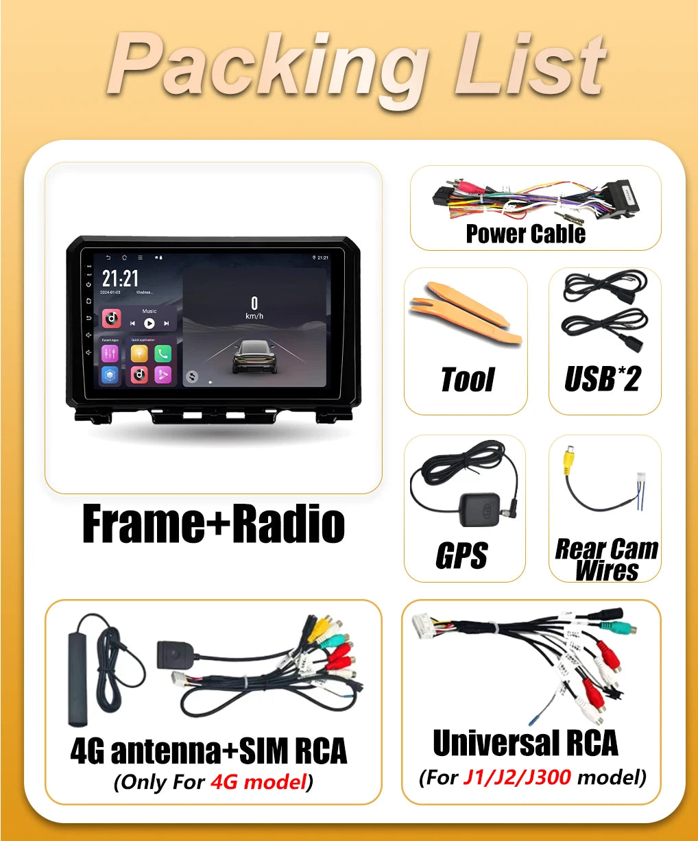Android16 Car Radio For Suzuki Jimny JB64 JB74 2018 2019 2020 Multimedia Video Player GPS  | AUTOKITSHOP