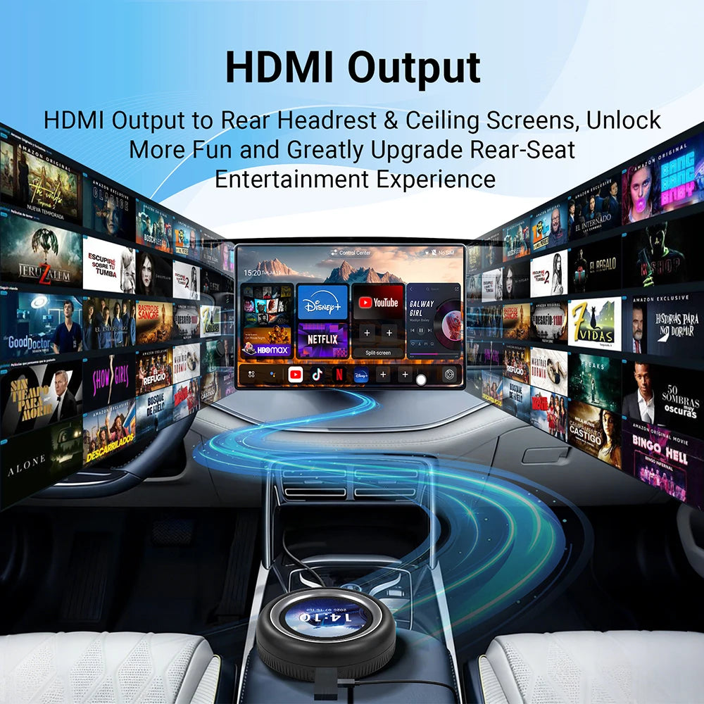 Ai Box Wireless Carplay Android Auto Adapter Android 13 Play Store Netflix Youtube Video B