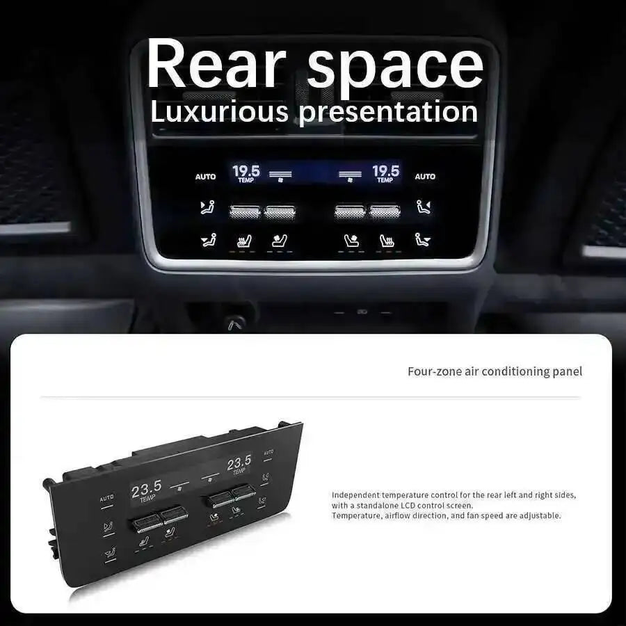 For Porsche Cayenne2024 2025 Car Rear Seat Screen Air Conditioner Control Panel Android Ca