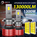 Car Headlight H4 H7 LED H11 9005 9006 H1 HB3 9012 HIR2 Auto Bulbs 1300W 130000LM Light Lam