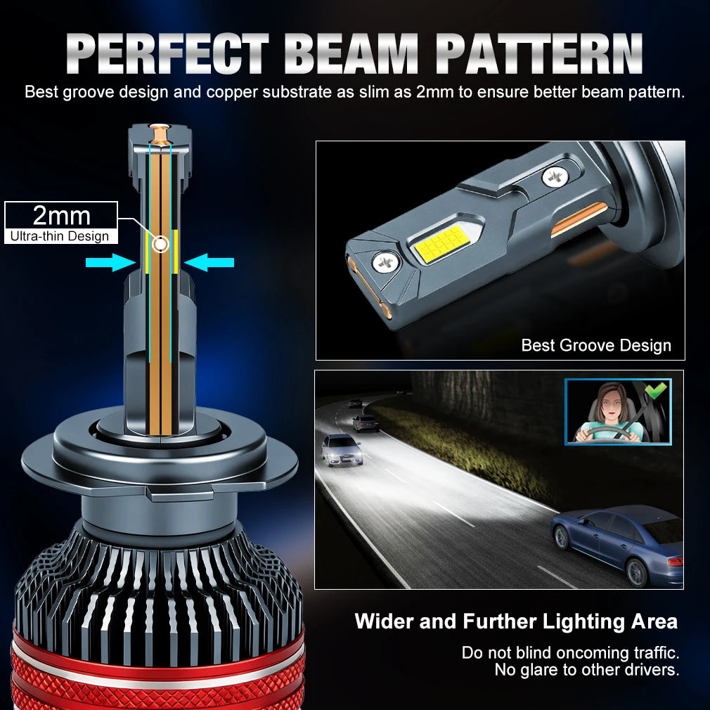 XSTORM Car Headlight H1 H4 H7 LED H8 H11 9005 HB3 9006 HB4 9012 Hir2 Led Bulb Canbus Light