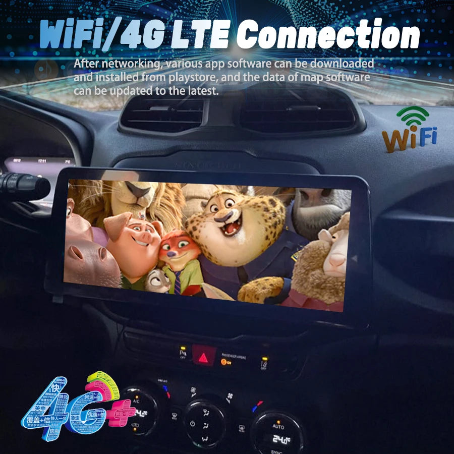 12.3inch For Jeep Renegade 2016 2020 Car Radio Screen Android 13 Video Player 2Din Stereo