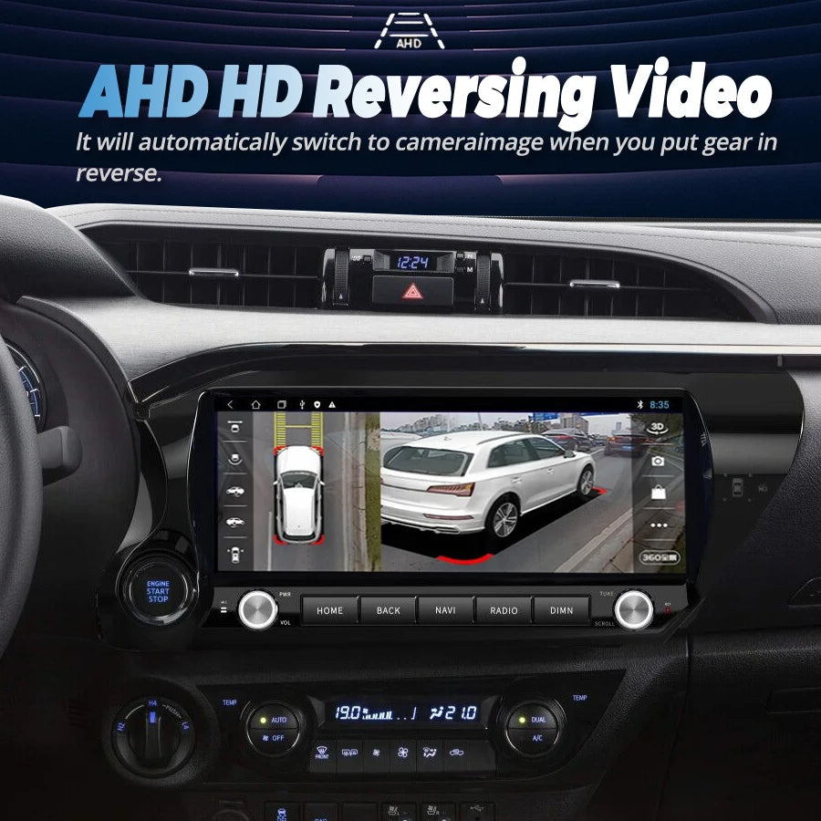 For Toyota Hilux 2015 -2023 12.3inch Android 14 Qled Screen Car Multimedia Auto Video Play | AUTOKITSHOP