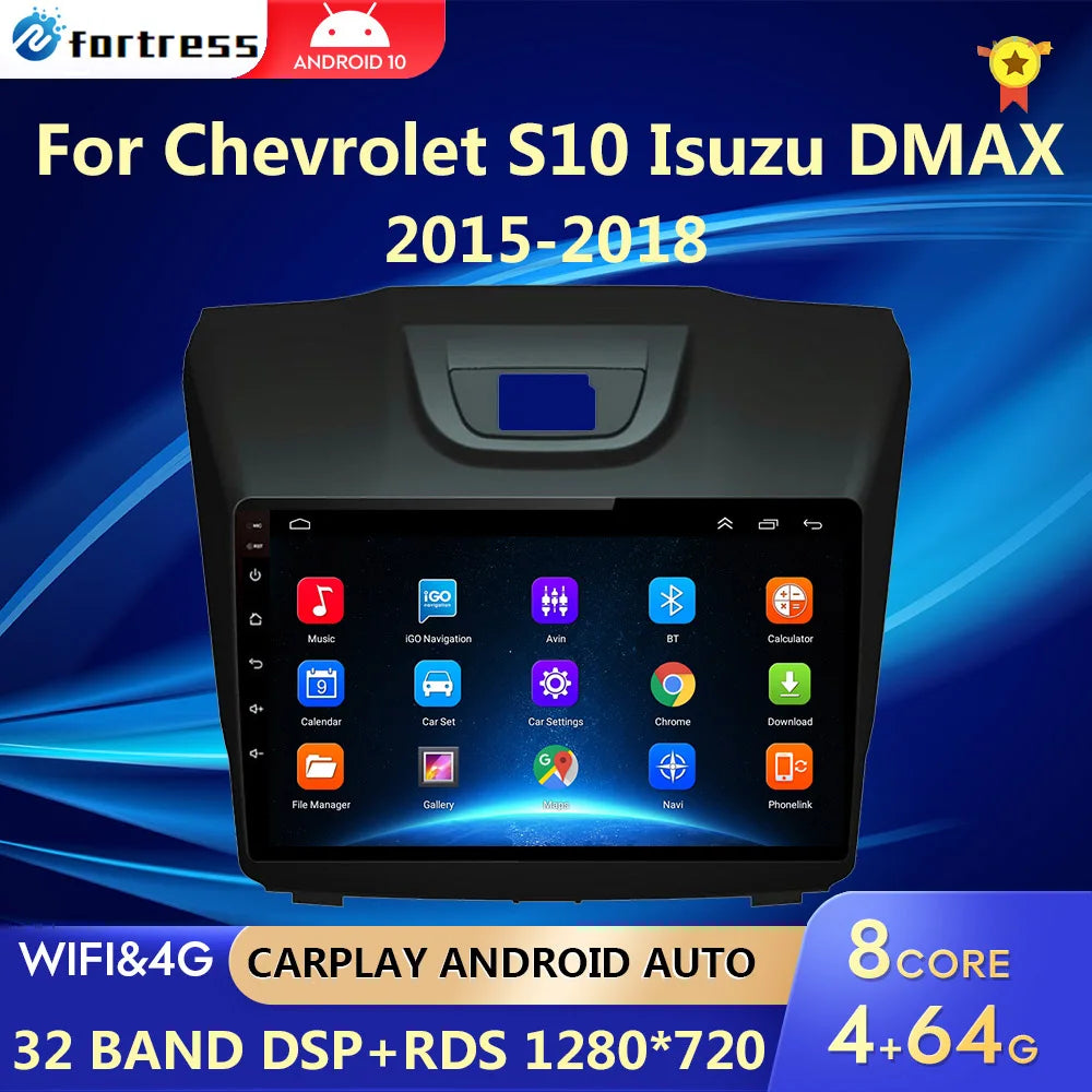 Android 11.0 Car DVD Player For Chevrolet Holden S10 TRAILBLAZER COLORADO ISUZU DMAX GPS R