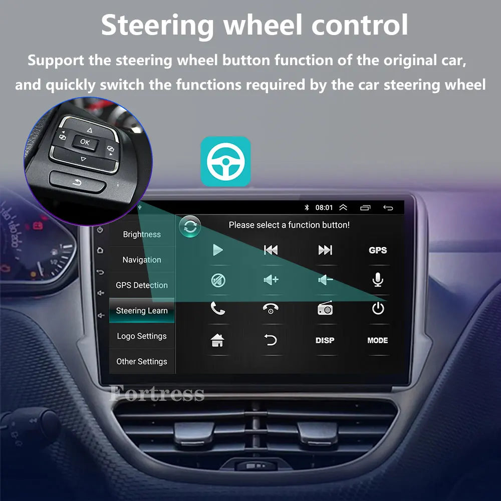 Android 16 Carplay For Peugeot 2008 208 Series 2012-2018 Car Multimedia Navigation GPS Rad