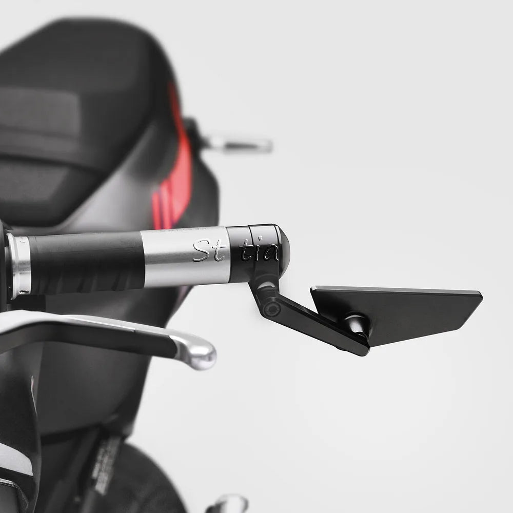 Motorcycle Black Rearview Mirror Aluminum Rear View Mirrors For Ducati Streetfig for V4S V4 V2 - Automotive LED Light