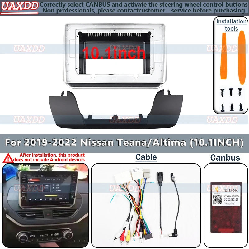 Android frame Kit panel Center fascia cable video CDFor 2019-2022 Nissan Teana Altima 10.1