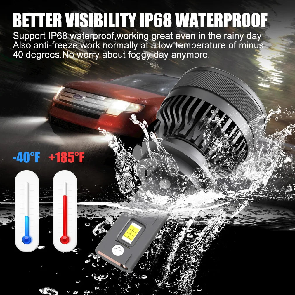 XSTORM H4 LED Headlight 500w 80000LM H1 H7 9005 9006 9012 LED Lights Car Turbo Lamps 3570
