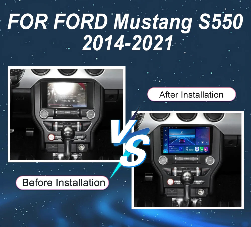 Car DVD Android 15 Radio Stereo For Ford Mustang S550 2014-2021 Auto Multimedia Player GPS