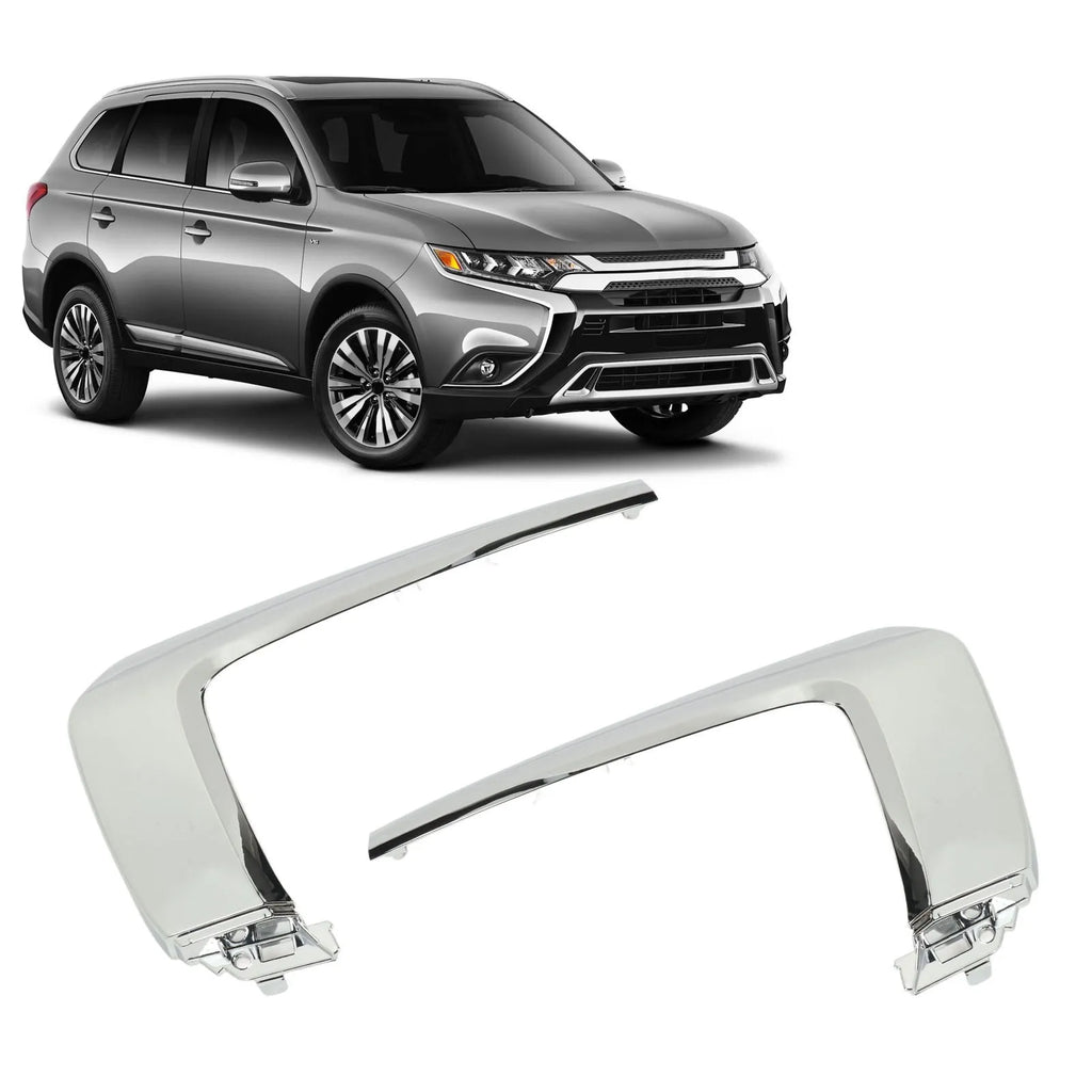 1Pc Car Front Bumper Middle Molding Trim ABS Chrome Replacement for Mitsubishi Outlander 2016 to - Automotive LED Light