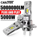 5000W High Power H7 H4 LED Bulb Turbo Headlight 6500K 5000000LM 12V 24V CSP Powerful Best