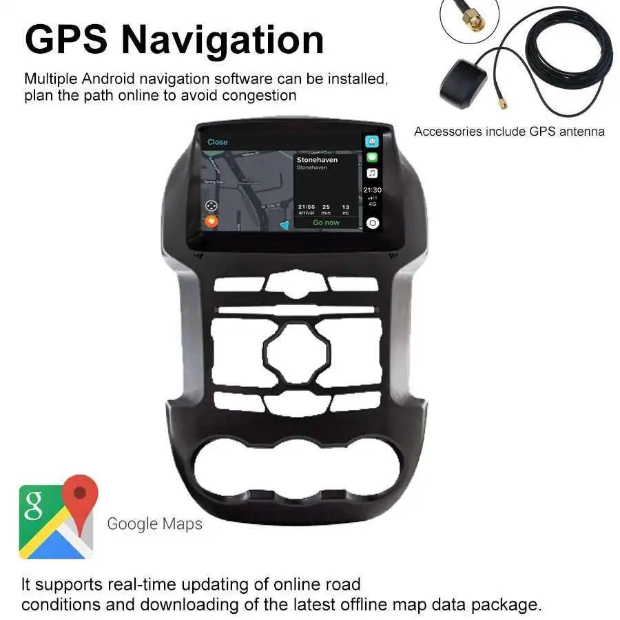 9INCH Car Multimedia Player Android 14 4G Lte Gps For Ford Ranger 2014 2015 F250 Navigatio