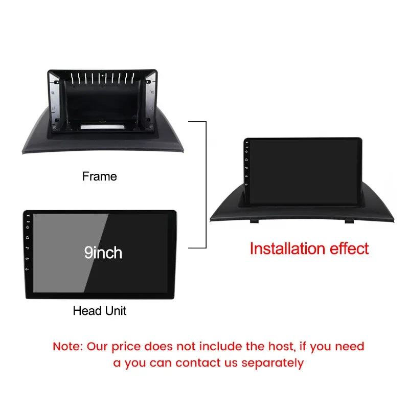 9 Inch Frame for BMW X3 E83 2004-2012 Android Car Radio Stereo Dash Board Panel 2 Din Head | AUTOKITSHOP