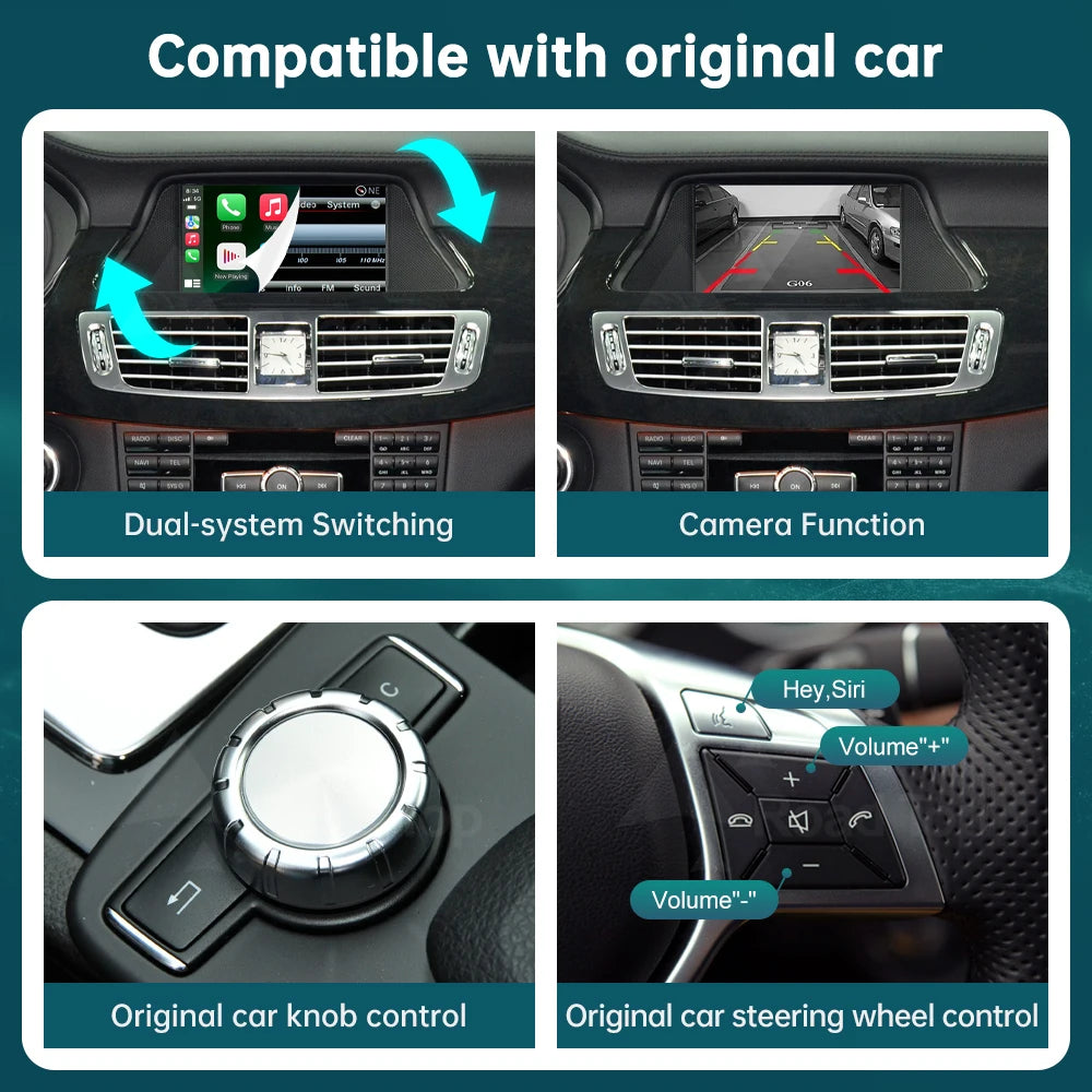 RoadTop Wireless CarPlay Module For Mercedes Benz CLS W218 2012-2014 NTG4.5 with Android A