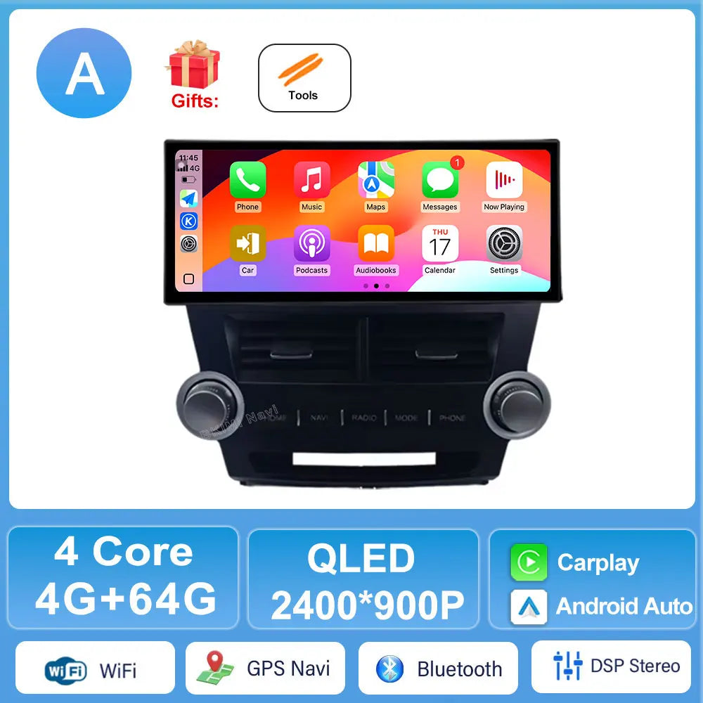 Toyota Highlander 2011-2014 Android Auto CarPlay Stereo with GPS & DSP | AUTOKITSHOP