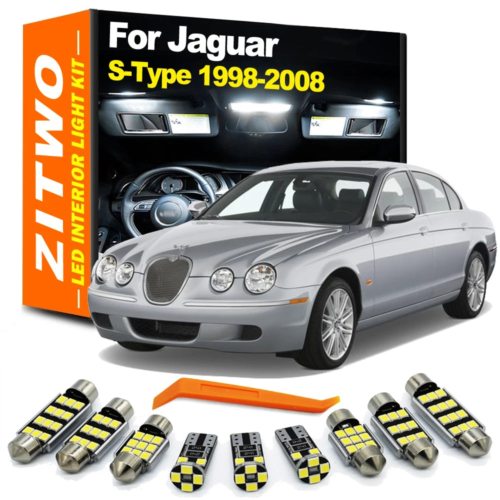 LED Bulb Interior Reading Light Kit For Jaguar S-Type Stype X200 X202 X204 X206 1998- 2003 2004 2005 2006 2007 2008 Accessories