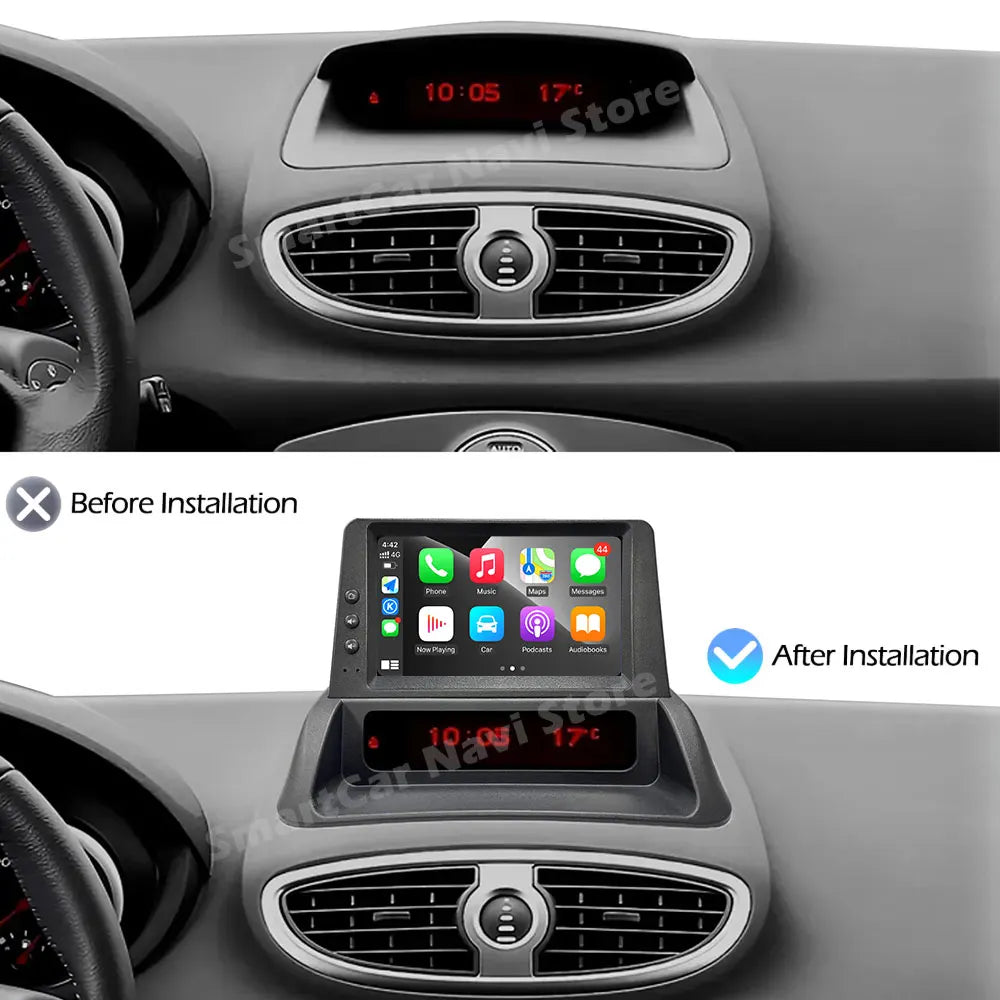 7'' For Renault Clio 3 2005-2014 Car Radio wireless CarPlay Android Auto car intelligent s