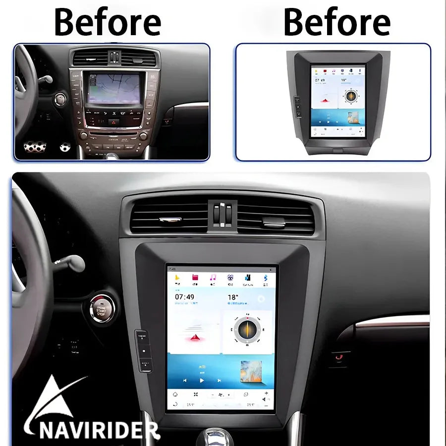 Stereo GPS Carplay Android 13 IPS Screen For Lexus IS250 IS300 IS350 2006-2012 Car Multime | AUTOKITSHOP