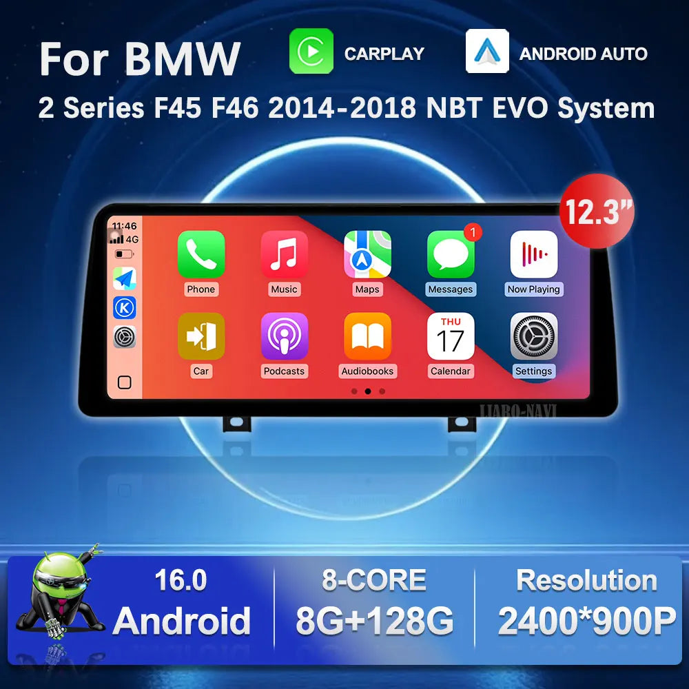 Car Radio Video Multimedia Player Android 16 for BMW 2 Series F45 F46 2014 - 2018 NBT EVO