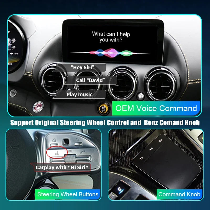 For Mercedes Benz GT R 2019 Wireless CarPlay Android Auto Decoder with Mirror Link AirPlay