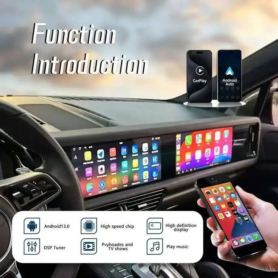 Android 15 Car Radio For Porsche Cayenne 2010-2017 LHD RHD Wireless Carplay Navigation Mul | AUTOKITSHOP