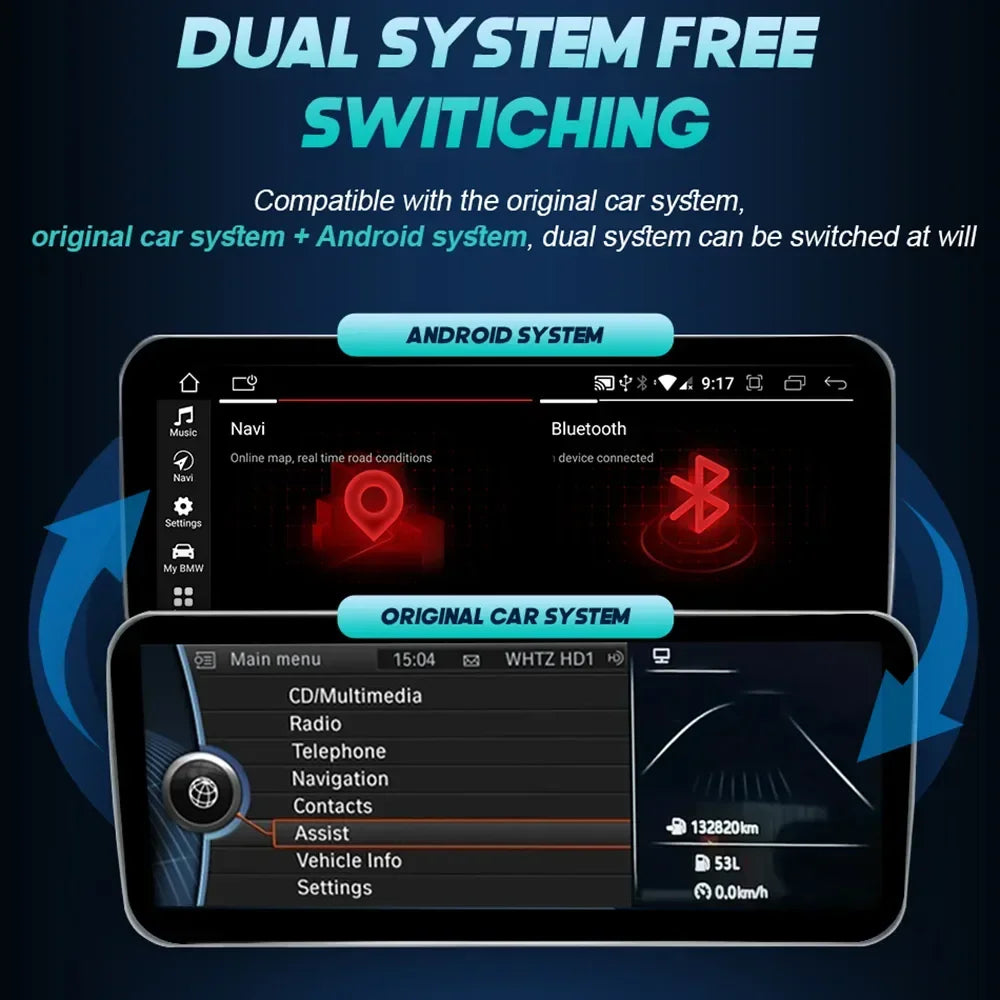 12.3inch Android 14 Car Radio Carplay For BMW 3 4 Series F30 F31 F34 F35 F32 F33 F36 Auto