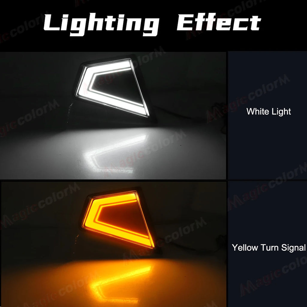 LED Daytime Running Lights For Toyota Hilux Travo 2026 DRL Fog Turn Signal Lamps Start Up  | AUTOKITSHOP