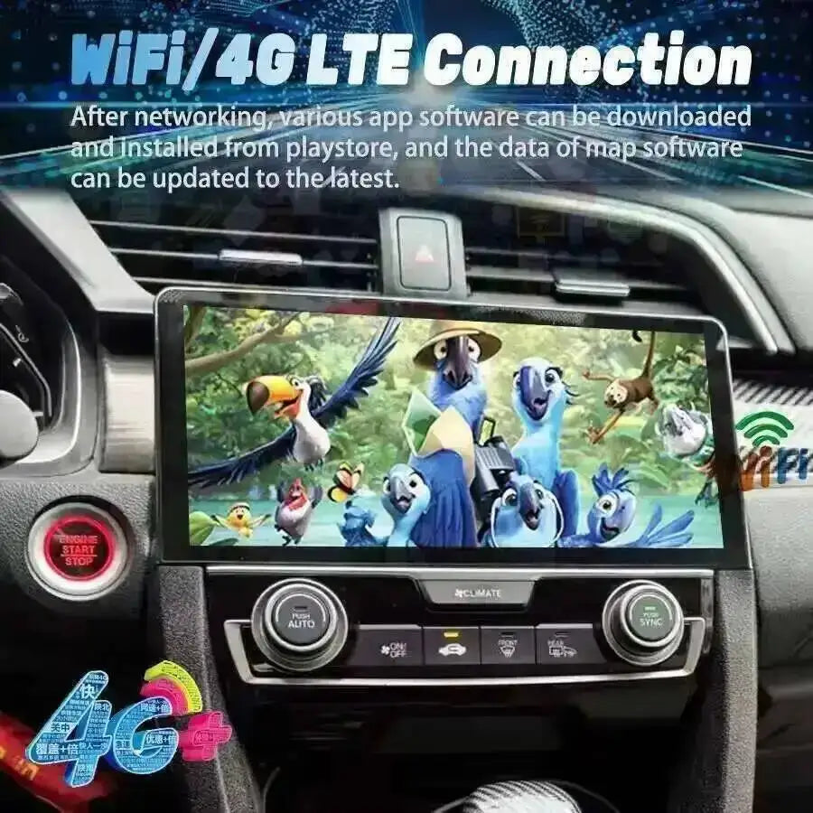 For Honda Civic 2016 2017 2018 2019 2020 2021 CarPlay Autoradio 10.33" Android Screen Car  | AUTOKITSHOP