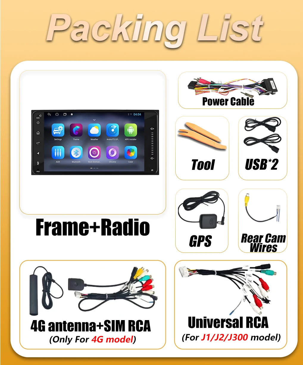 2Din Car Radio For Toyota COROLLA VIOS CROWN CAMRY HIACE PREVIA RAV4 Multimedia Player Wir | AUTOKITSHOP