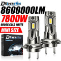 7800W H7 LED Headlight Bulb Mini Wireless 8600000LM 6000K 7535 CSP for Car Headlamp Auto D