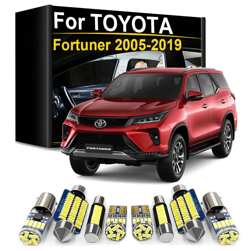 LED Interior Light Kit for Toyota Fortuner - Canbus Error-Free Bulbs | AUTOKITSHOP