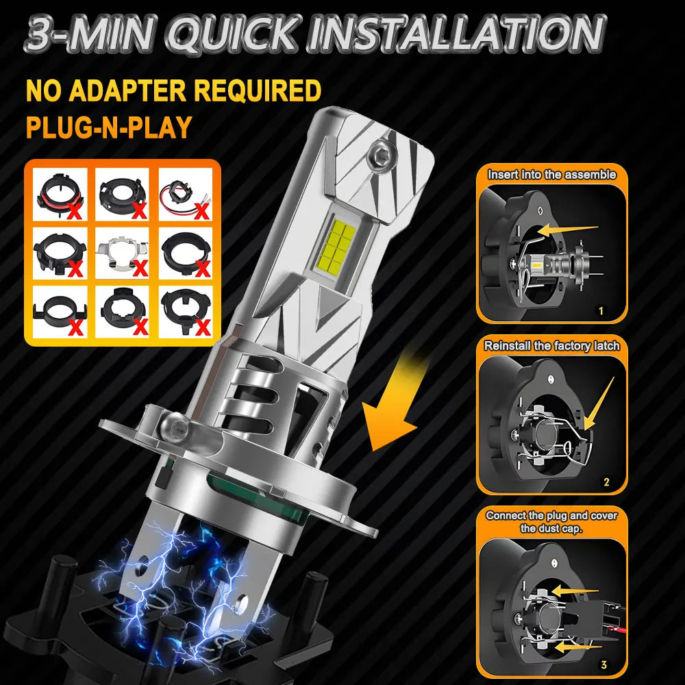 H7 LED Headlight Kit Mini Bulb 1000W 6000K 8054 Chip CSP for Car Headlamp 12V White Auto F