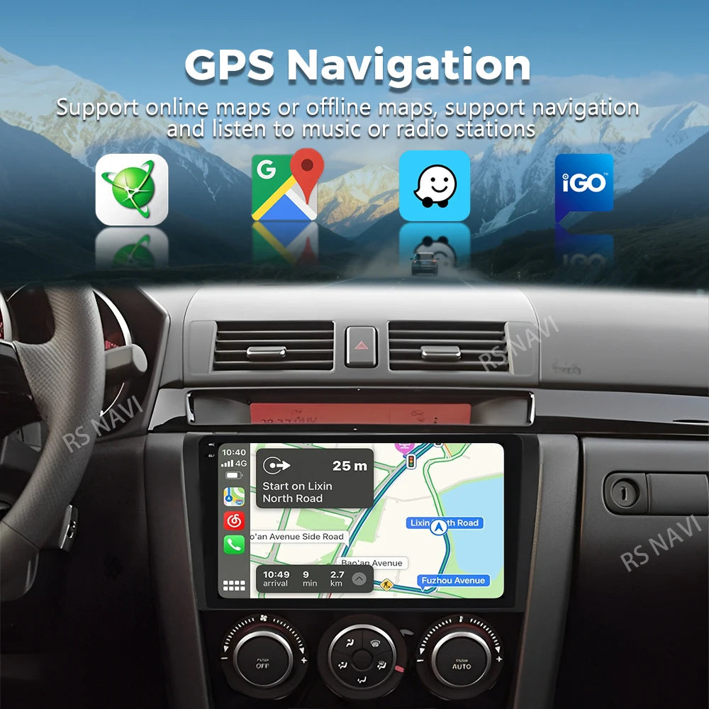 Android 16 For Mazda 3 I BK 2003 - 2009 2K QLED Android Car Radio Multimedia Video Player
