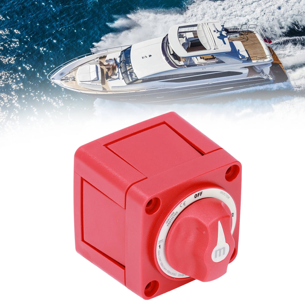 3 Position Battery Switch Dual Circuit Power Disconnect Cut Off Isolator Rotary Switch Cut for M - Automotive LED Light