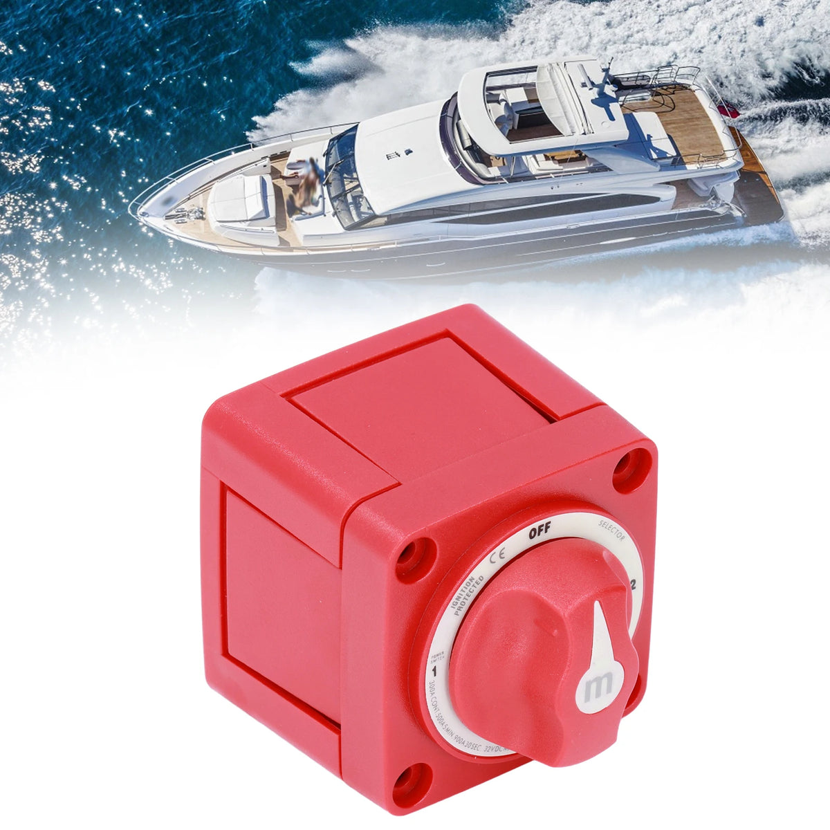 3 Position Battery Switch Dual Circuit Power Disconnect Cut Off Isolator Rotary Switch Cut for M - Automotive LED Light