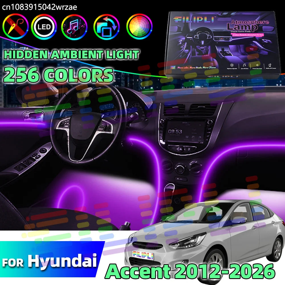 64 RGB - LED Strip - for Hyundai 2012-2026 - Car Interior Lighting | AUTOKITSHOP