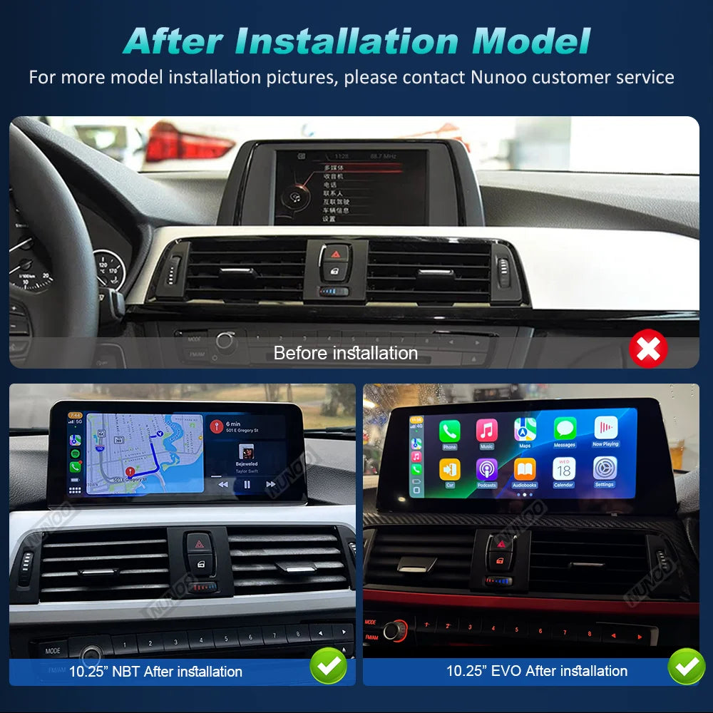 Wireless CarPlay Android Auto For BMW 3 4 Series F30 F31 F32 F33 F34 F36 2012-2020 Multime