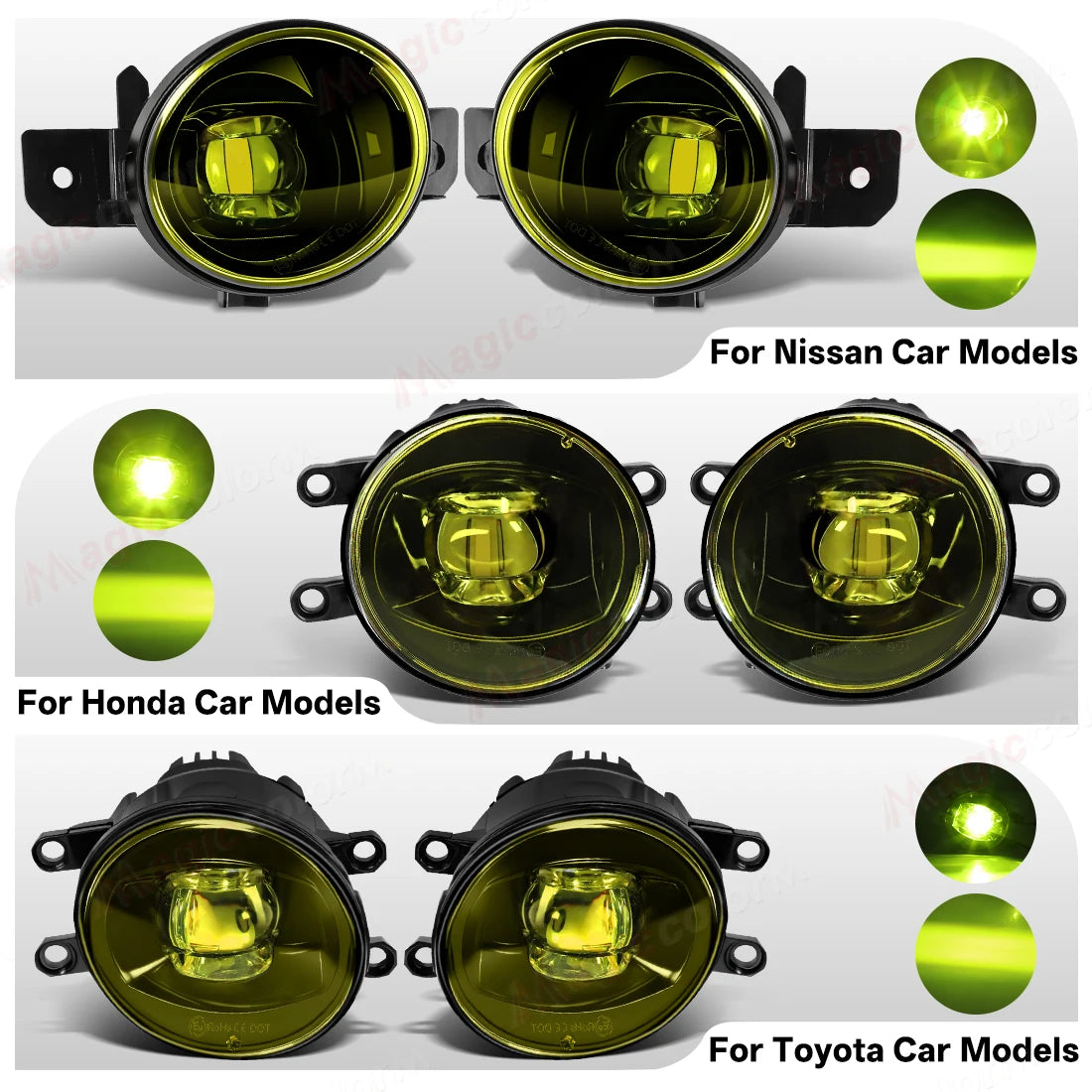 3.5in Car Fog Lamps For Toyota Nissan Honda Ford Suzuki Mitsubishi Models For Corolla Camr | AUTOKITSHOP