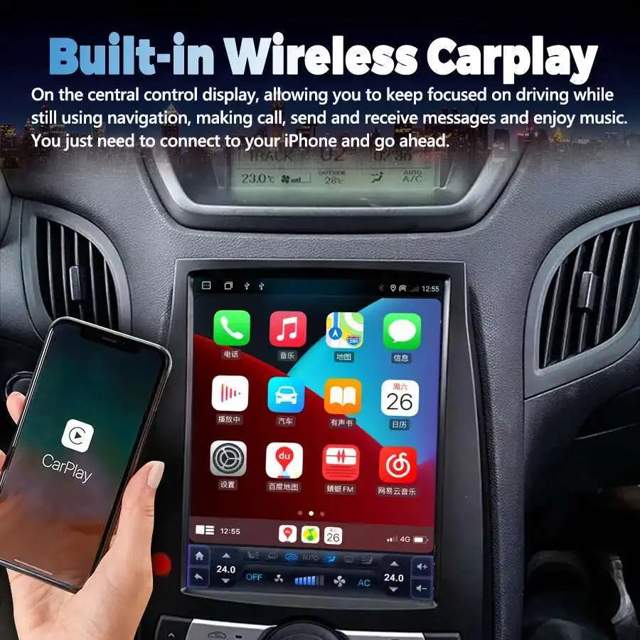 Android 14 Car Screen Head Unit For Hyundai Rohens Coupe Genesis Coupe 2009 - 2012 Multime