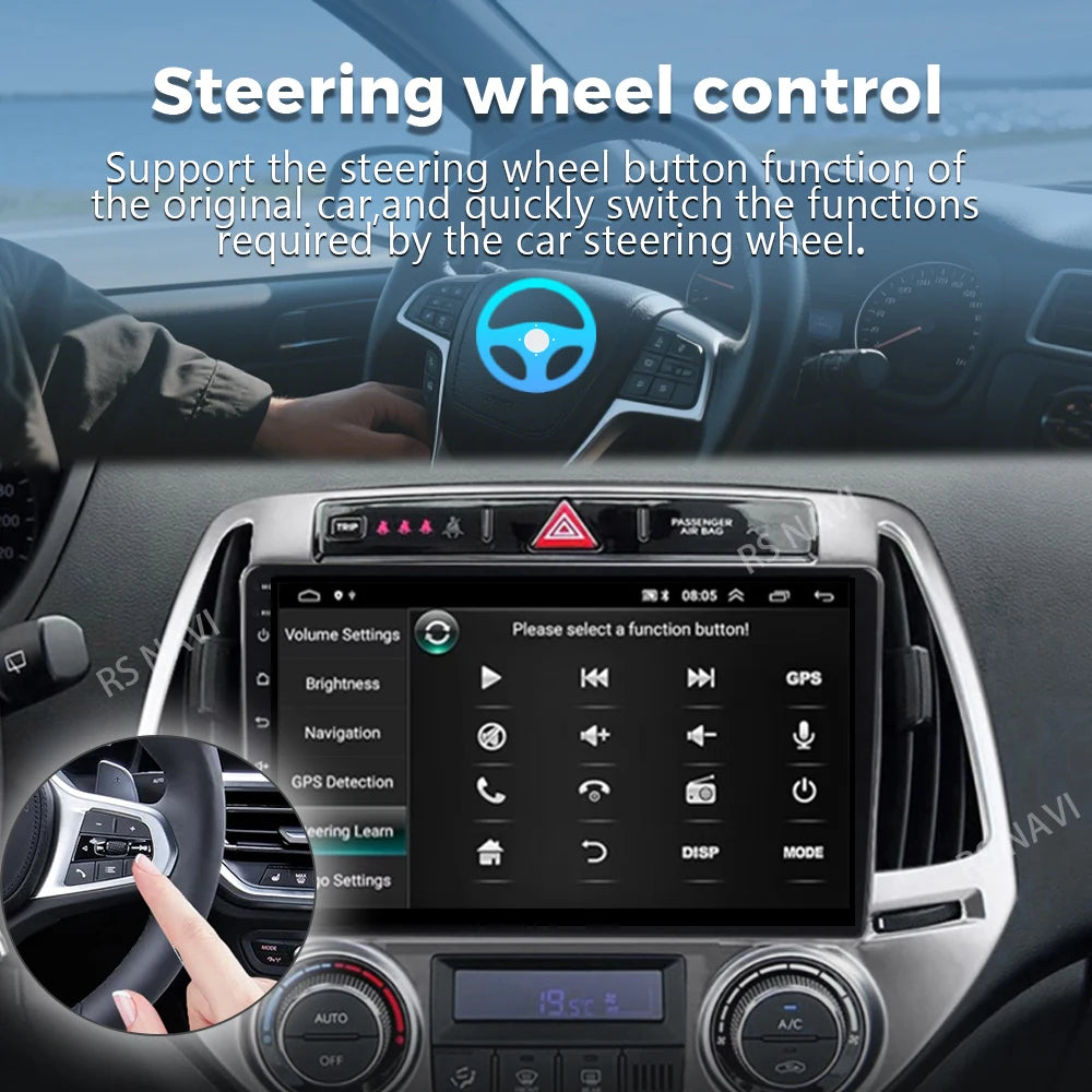 Android 16 For Hyundai i20 PB 2008 - 2014 2K QLED Android Car Radio Multimedia Video Playe