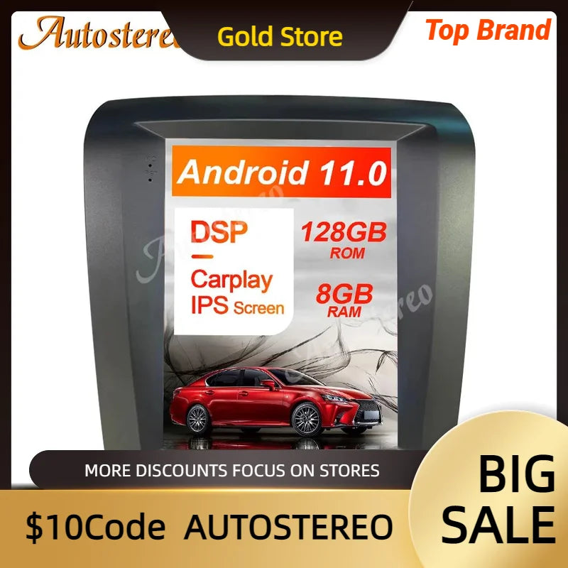 Android 15 Carplay Vehicle Radio For Toyota Alphard 10 2002-2008 Car GPS Navigation Carpla
