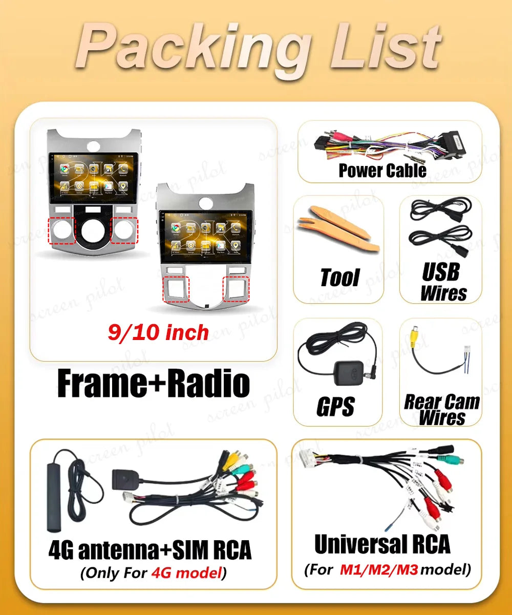Android 16 For Kia Forte Cerato 2 Td 2008-2013 Multimedia Navigation Gps Car Radio Video P | AUTOKITSHOP