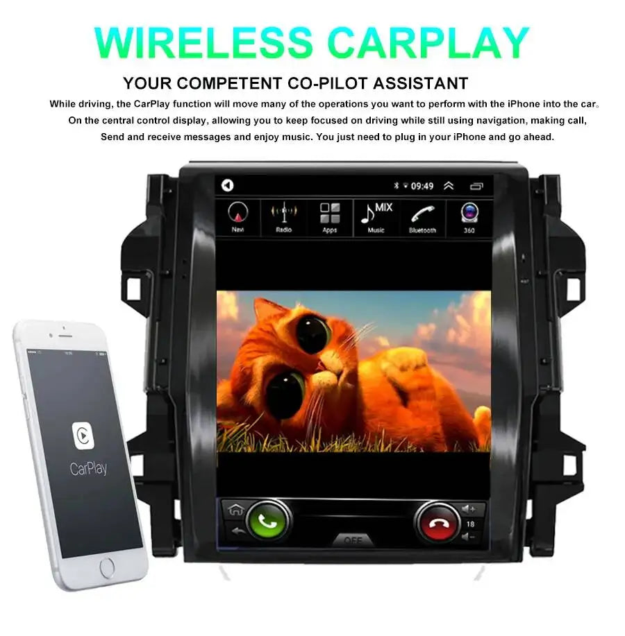 12.1inch Android Screen For Toyota Fortuner HILUX Revo 2016-2022 GPS Carplay Audio Navigat