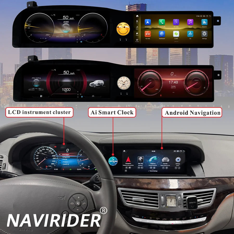 12.3inch Android Stereo For Mercedes Benz S Class W221 2006-2013 Car Multimedia Radio Play | AUTOKITSHOP